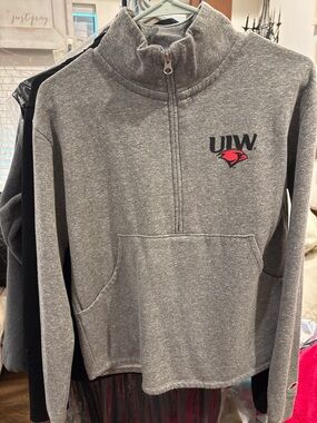 League Gray Pullover with Logo Tag